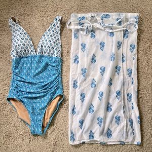 JCrew Factory Swimsuit and Coverup